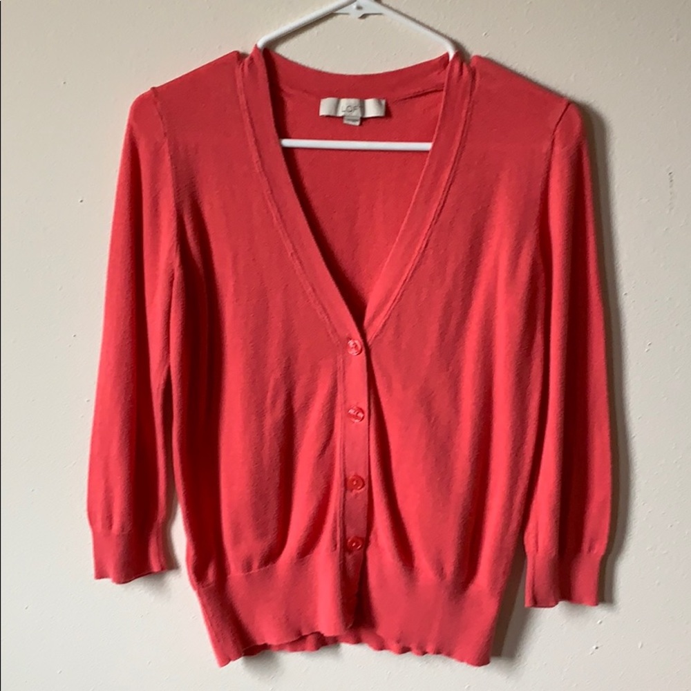 Coral LOFT Cardigan